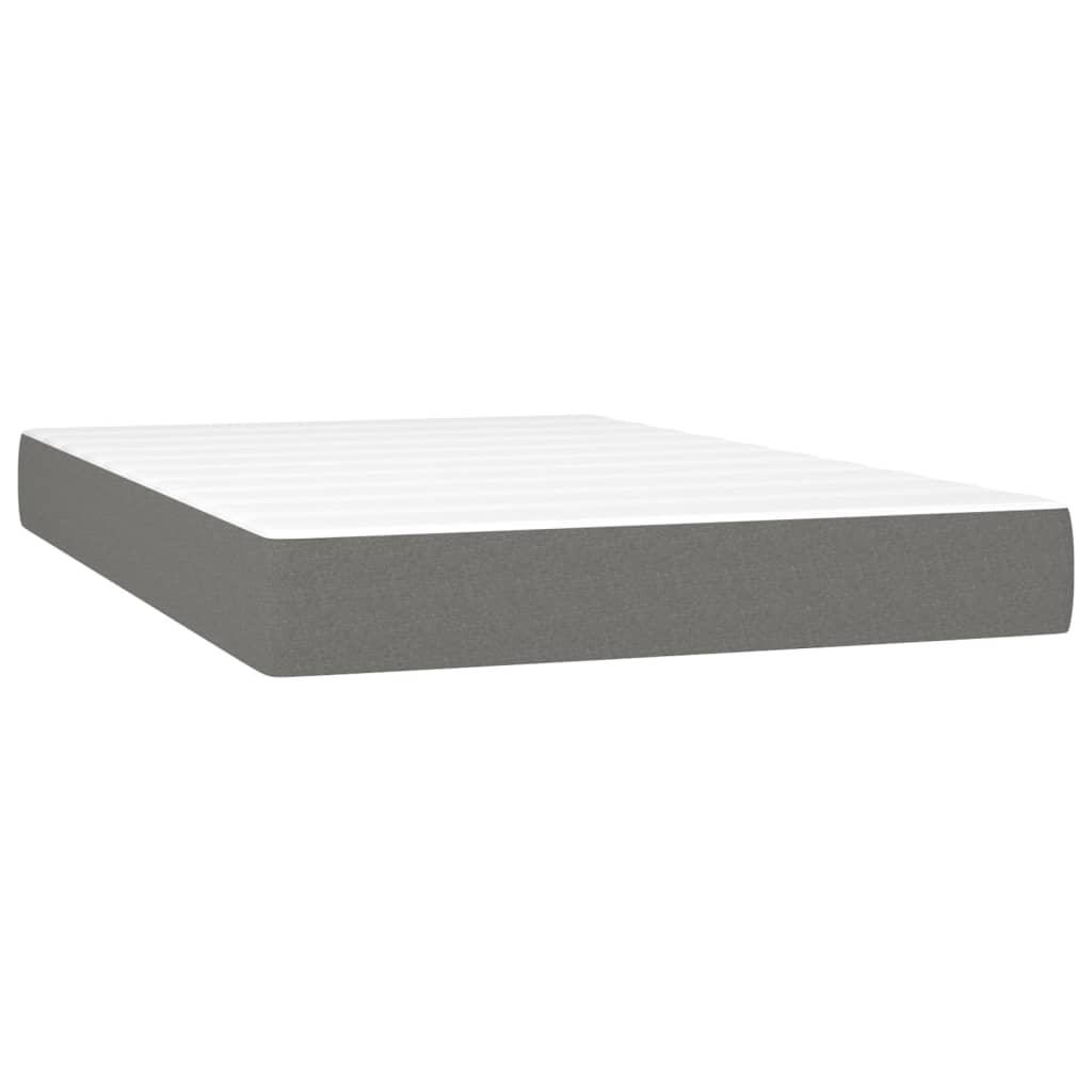 Boxspring met matras stof donkergrijs 120x200 cm Bedden & bedframes | Creëer jouw Trendy Thuis | Gratis bezorgd & Retour | Trendy.nl