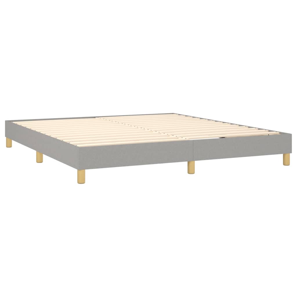 Boxspring met matras stof lichtgrijs 160x200 cm Bedden & bedframes | Creëer jouw Trendy Thuis | Gratis bezorgd & Retour | Trendy.nl