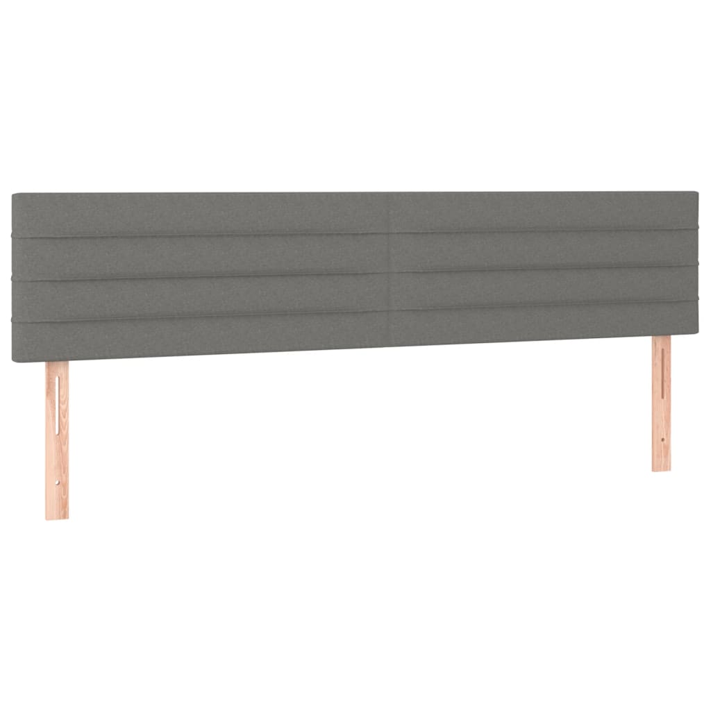 Boxspring met matras stof donkergrijs 160x200 cm Bedden & bedframes | Creëer jouw Trendy Thuis | Gratis bezorgd & Retour | Trendy.nl