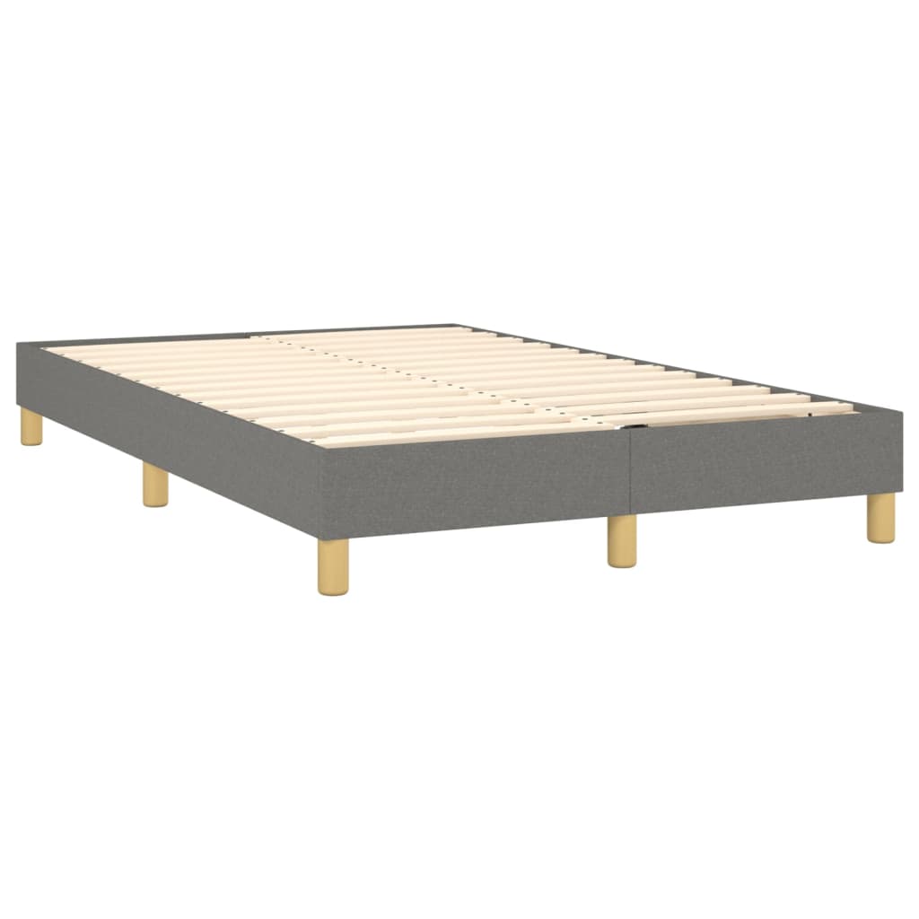 Boxspring met matras stof donkergrijs 120x200 cm Bedden & bedframes | Creëer jouw Trendy Thuis | Gratis bezorgd & Retour | Trendy.nl