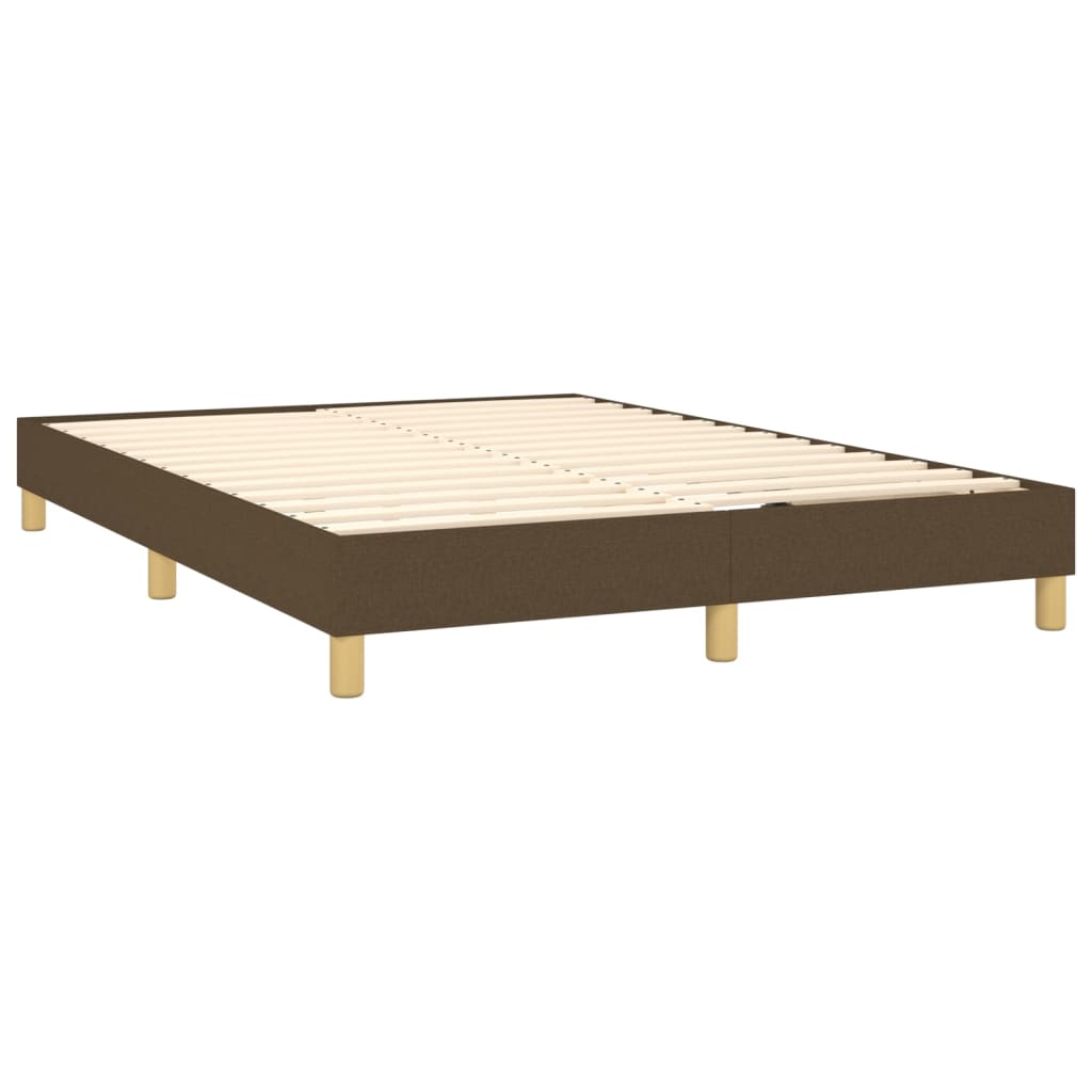 Boxspring met matras stof donkerbruin 140x200 cm Bedden & bedframes | Creëer jouw Trendy Thuis | Gratis bezorgd & Retour | Trendy.nl