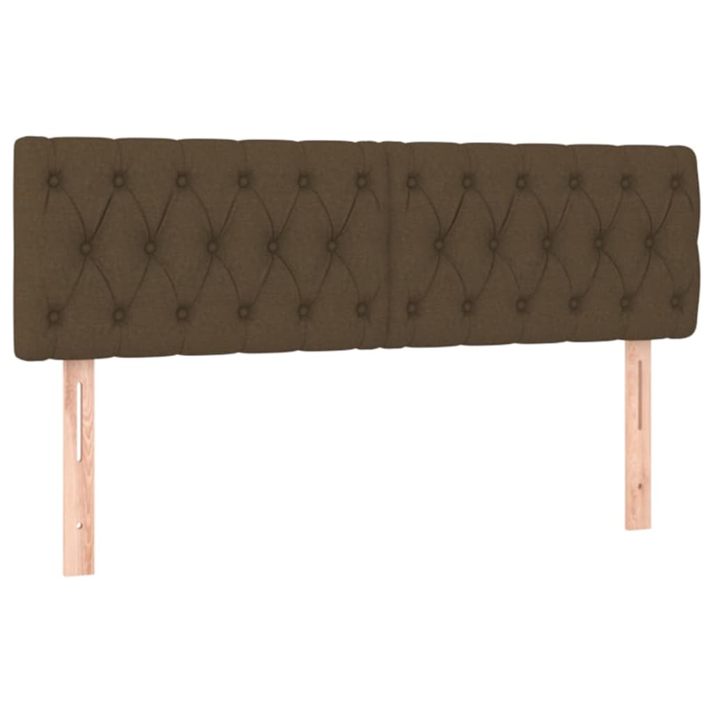 Boxspring met matras stof donkerbruin 140x200 cm Bedden & bedframes | Creëer jouw Trendy Thuis | Gratis bezorgd & Retour | Trendy.nl