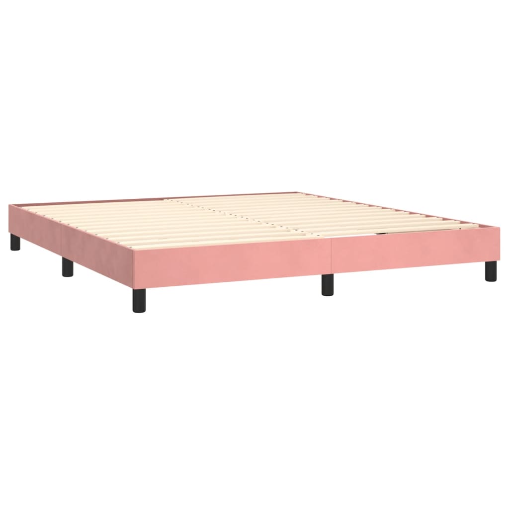 Boxspring met matras fluweel roze 180x200 cm Bedden & bedframes | Creëer jouw Trendy Thuis | Gratis bezorgd & Retour | Trendy.nl