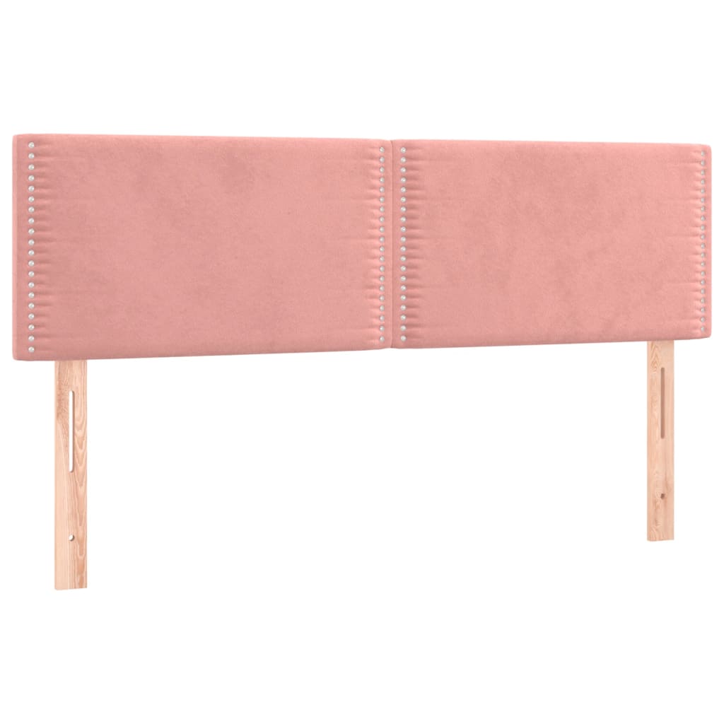 Boxspring met matras fluweel roze 140x200 cm Bedden & bedframes | Creëer jouw Trendy Thuis | Gratis bezorgd & Retour | Trendy.nl