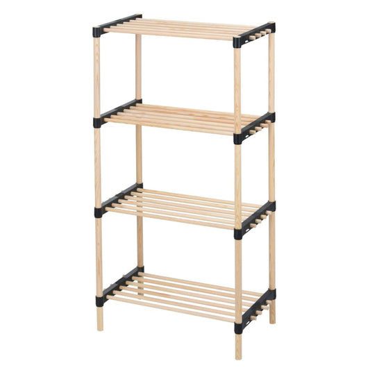 Storage solutions Schoenenrek met 4 schappen 49x28x92,5 cm hout Schoenenrekken | Creëer jouw Trendy Thuis | Gratis bezorgd & Retour | Trendy.nl