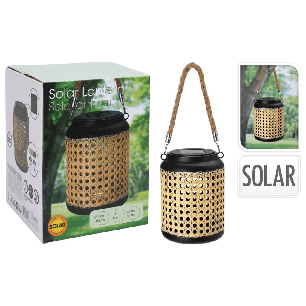 ProGarden LED-solarlantaarn met handgreep 12x16 cm Buitenverlichting | Creëer jouw Trendy Thuis | Gratis bezorgd & Retour | Trendy.nl