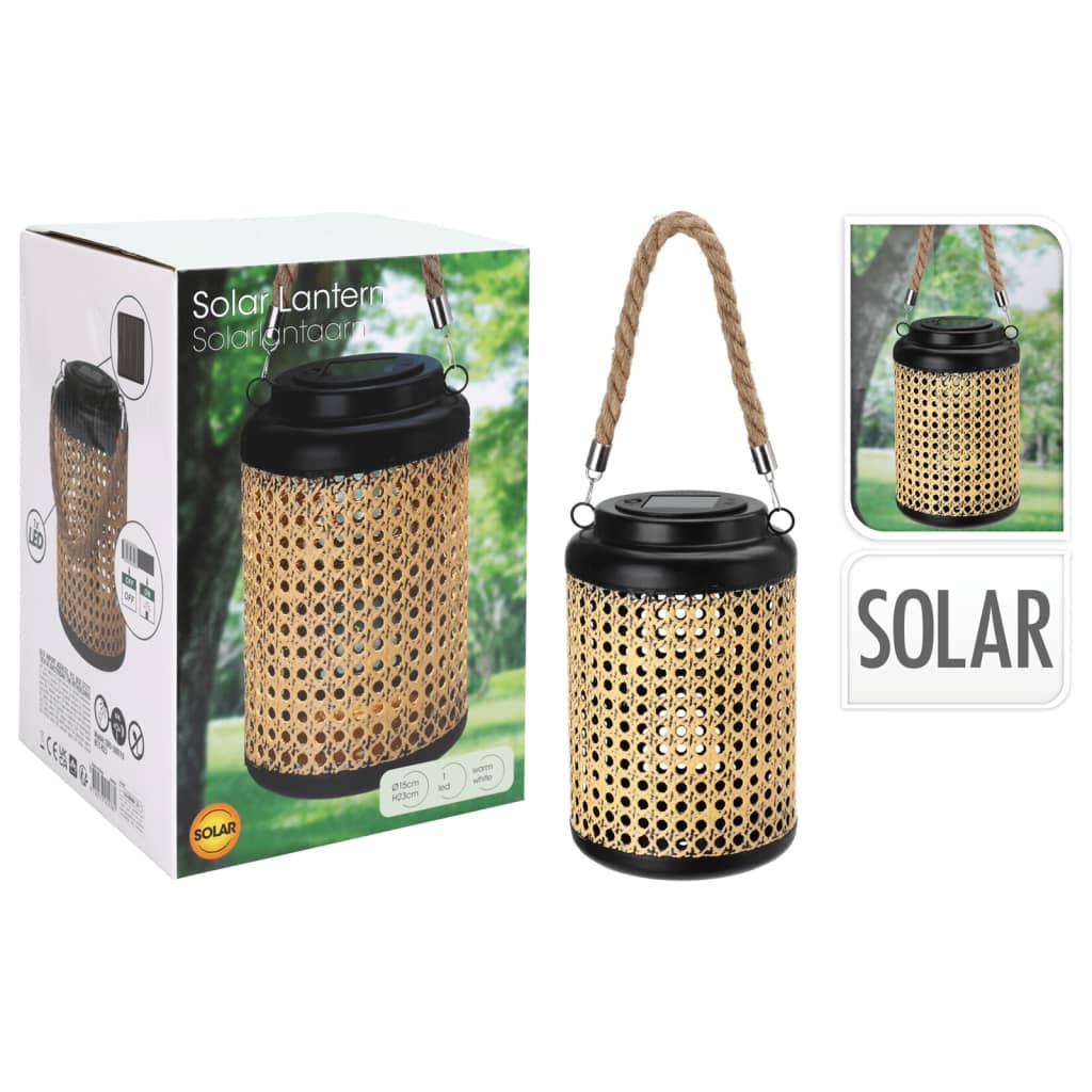 ProGarden LED-solarlantaarn met handgreep 15x23 cm Buitenverlichting | Creëer jouw Trendy Thuis | Gratis bezorgd & Retour | Trendy.nl