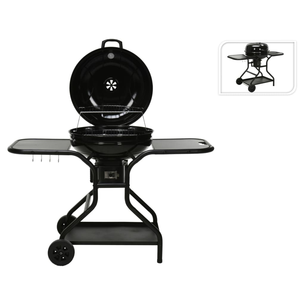 ProGarden Grill op wielen met zijtafel zwart Barbecues | Creëer jouw Trendy Thuis | Gratis bezorgd & Retour | Trendy.nl