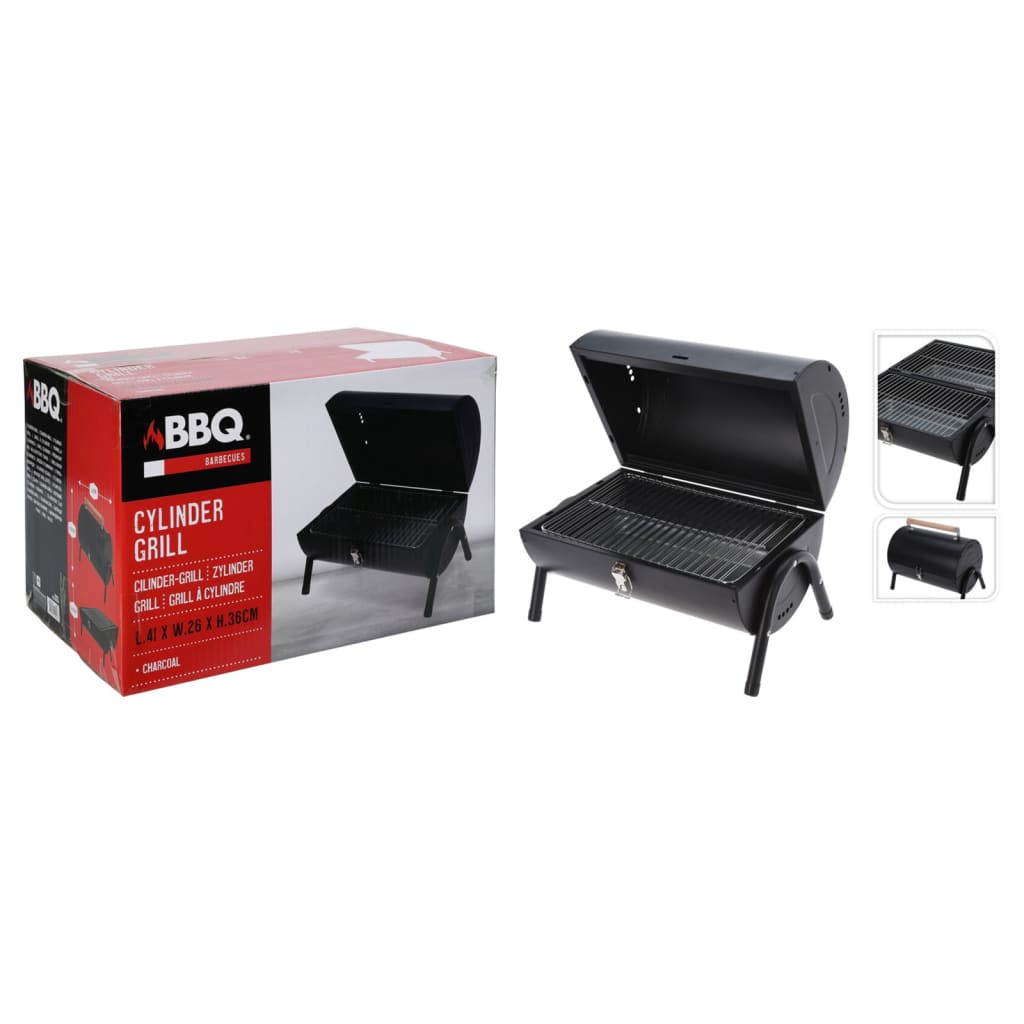 ProGarden Barbecuegrill cilinder matzwart Barbecues | Creëer jouw Trendy Thuis | Gratis bezorgd & Retour | Trendy.nl