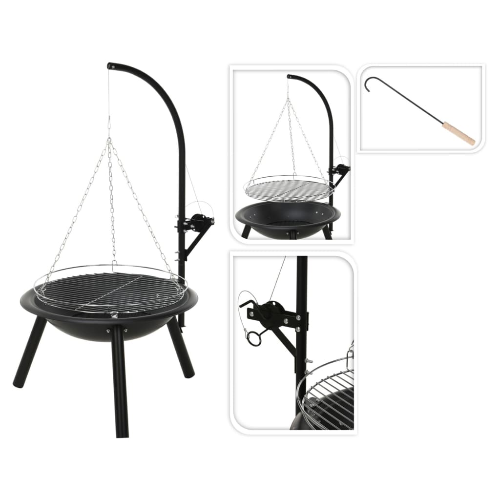 ProGarden Vuurschaal met barbecuerooster BBQ 55 cm Haarden | Creëer jouw Trendy Thuis | Gratis bezorgd & Retour | Trendy.nl