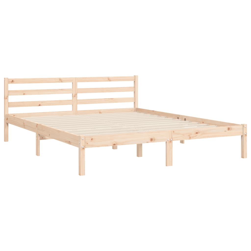 Bedframe met hoofdbord massief hout Bedden & bedframes | Creëer jouw Trendy Thuis | Gratis bezorgd & Retour | Trendy.nl