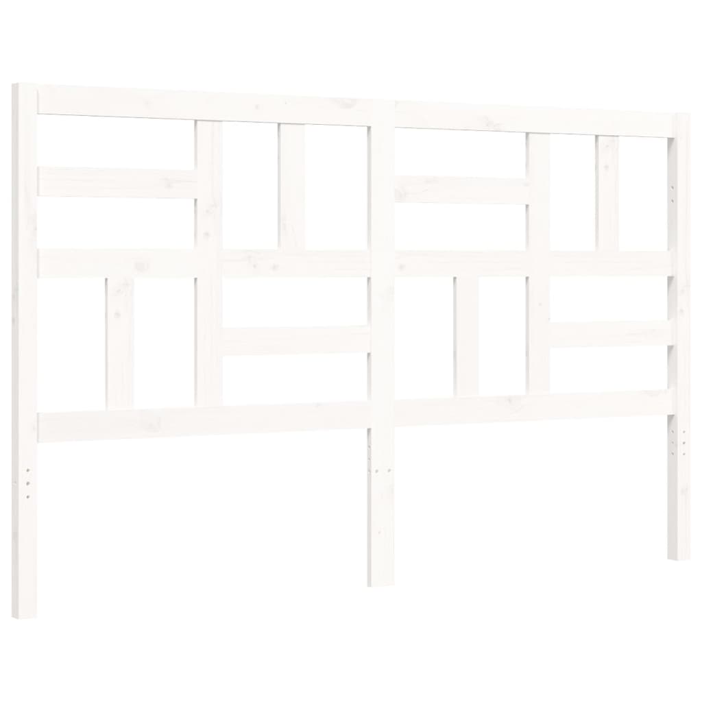 Bedframe met hoofdbord massief hout wit Bedden & bedframes | Creëer jouw Trendy Thuis | Gratis bezorgd & Retour | Trendy.nl