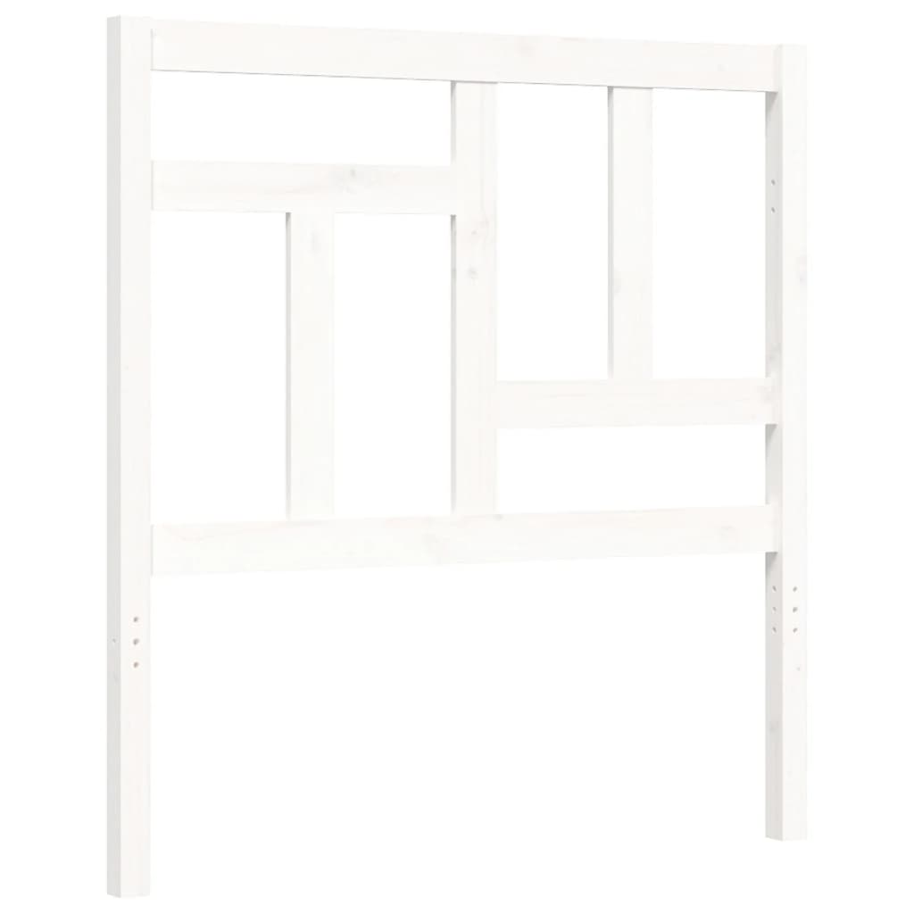 Bedframe met hoofdbord massief hout wit 90x200 cm Bedden & bedframes | Creëer jouw Trendy Thuis | Gratis bezorgd & Retour | Trendy.nl