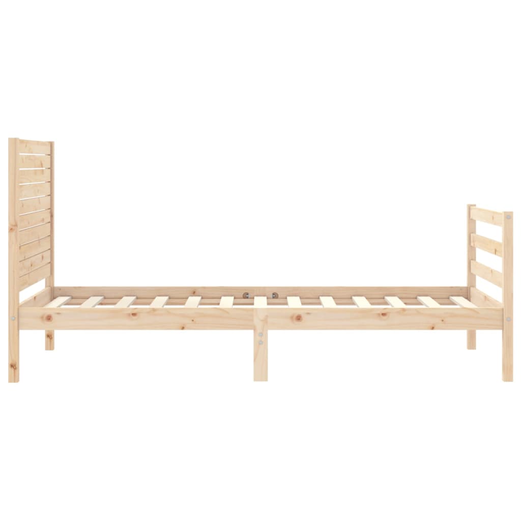 Bedframe met hoofdbord massief hout 100x200 cm Bedden & bedframes | Creëer jouw Trendy Thuis | Gratis bezorgd & Retour | Trendy.nl