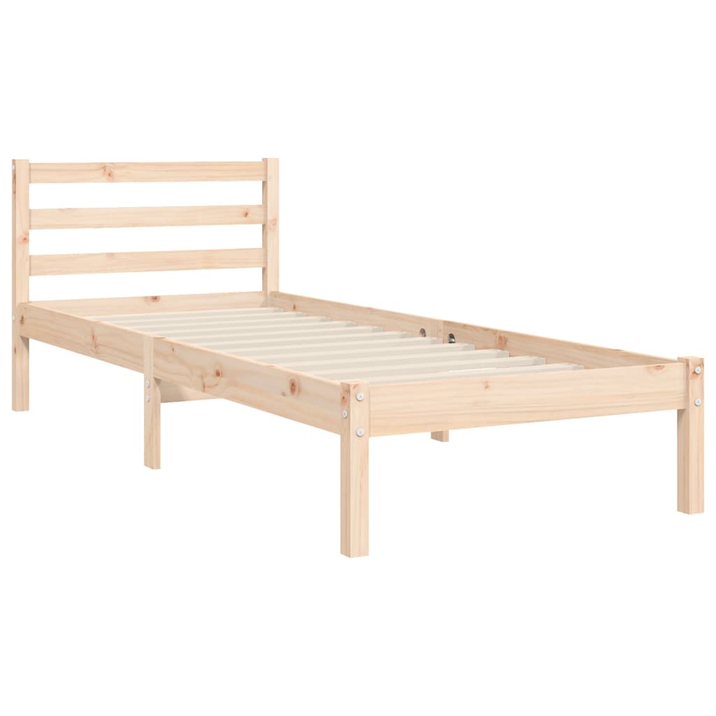 Bedframe met hoofdbord massief hout 100x200 cm Bedden & bedframes | Creëer jouw Trendy Thuis | Gratis bezorgd & Retour | Trendy.nl