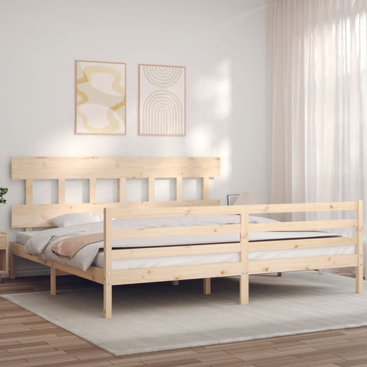 Bedframe met hoofdbord massief hout Bedden & bedframes | Creëer jouw Trendy Thuis | Gratis bezorgd & Retour | Trendy.nl