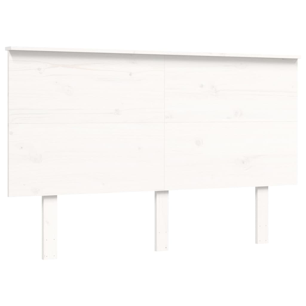 Bedframe met hoofdbord massief hout wit Bedden & bedframes | Creëer jouw Trendy Thuis | Gratis bezorgd & Retour | Trendy.nl