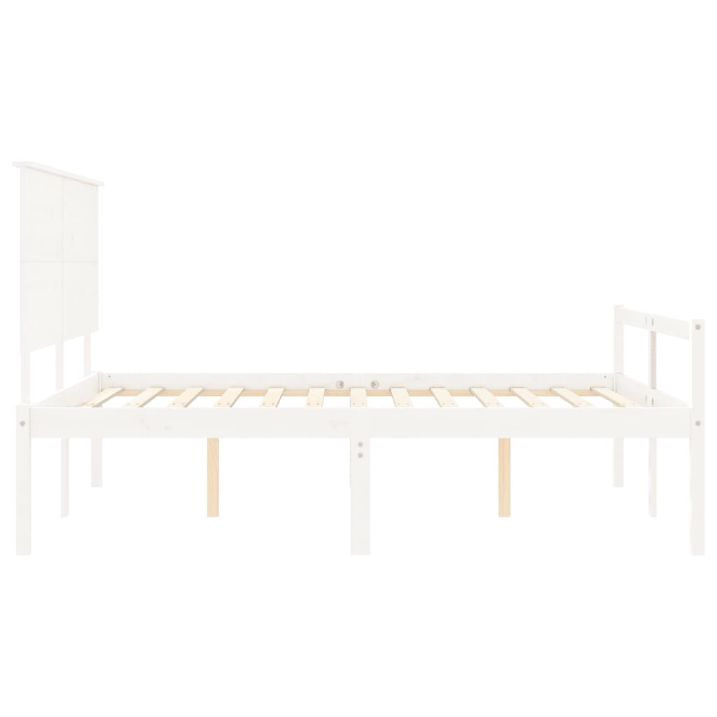 Seniorenbed met hoofdbord massief hout wit Bedden & bedframes | Creëer jouw Trendy Thuis | Gratis bezorgd & Retour | Trendy.nl