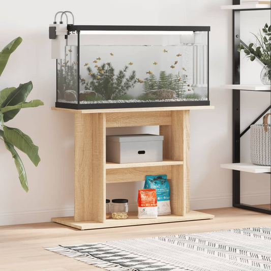 Aquariumstandaard 80x35x60 cm bewerkt hout sonoma eikenkleurig Aquariummeubels | Creëer jouw Trendy Thuis | Gratis bezorgd & Retour | Trendy.nl