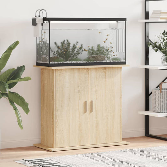 Aquariumstandaard 81x36x73 cm bewerkt hout sonoma eikenkleurig Aquariummeubels | Creëer jouw Trendy Thuis | Gratis bezorgd & Retour | Trendy.nl