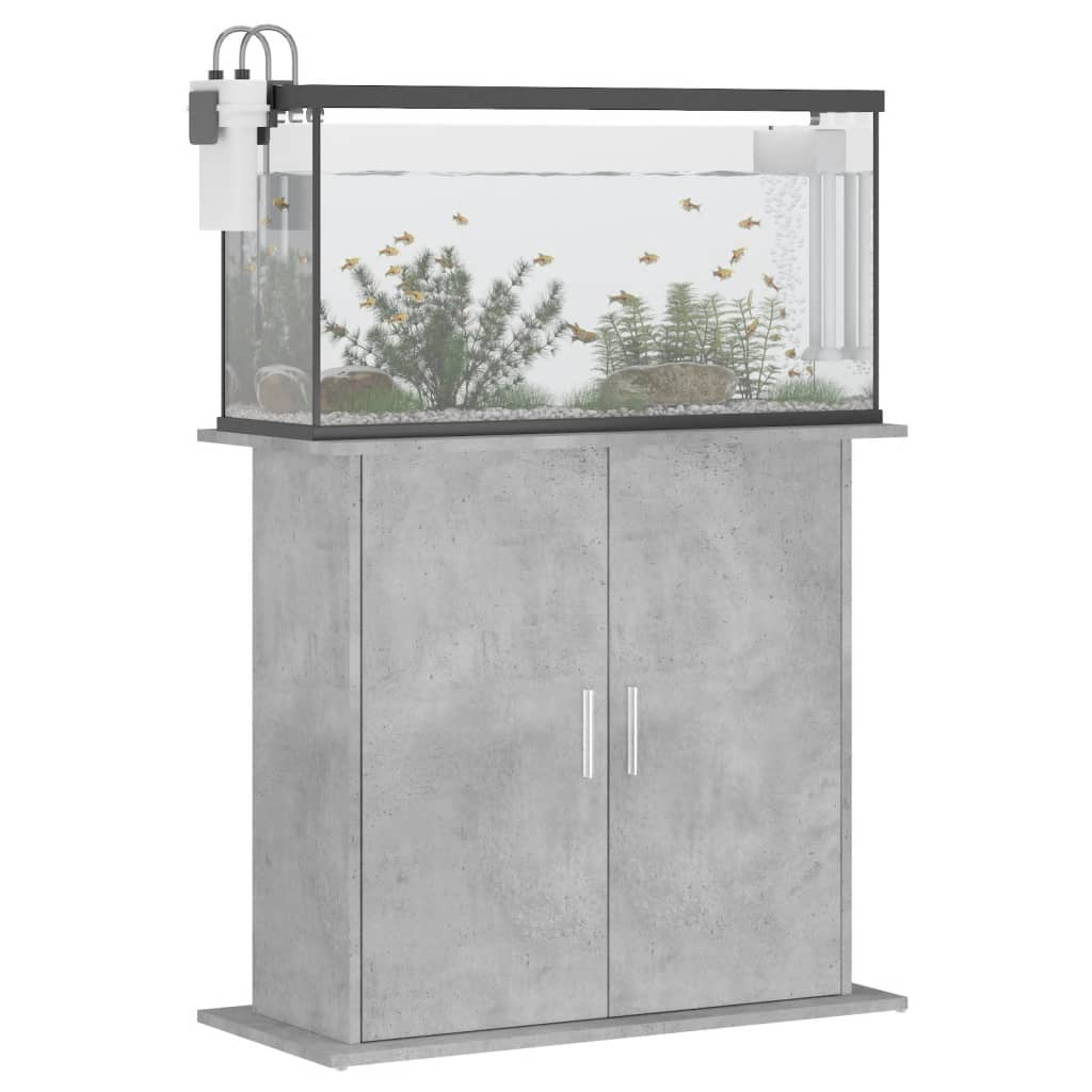 Aquariumstandaard 81x36x73 cm bewerkt hout betongrijs Aquariummeubels | Creëer jouw Trendy Thuis | Gratis bezorgd & Retour | Trendy.nl