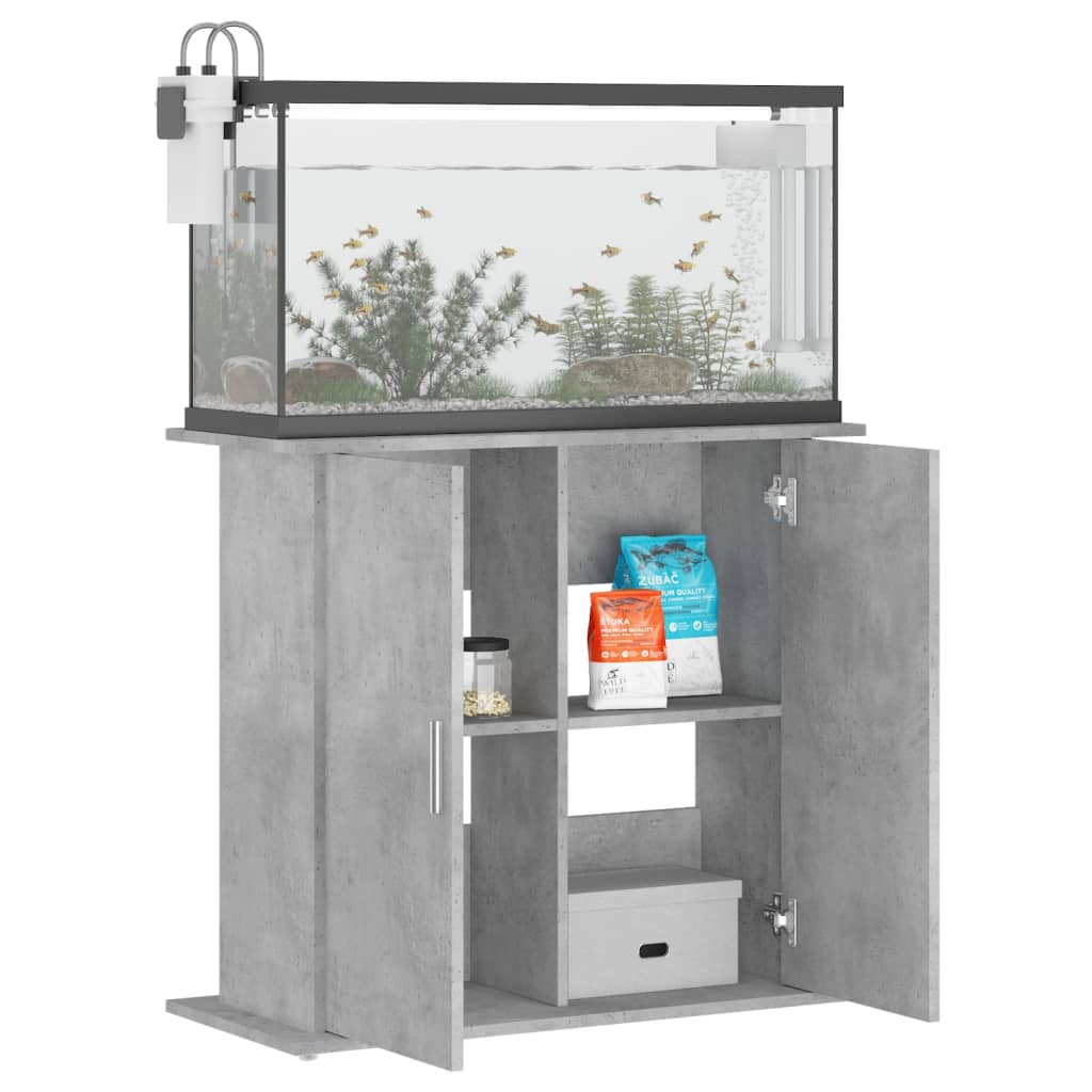 Aquariumstandaard 81x36x73 cm bewerkt hout betongrijs Aquariummeubels | Creëer jouw Trendy Thuis | Gratis bezorgd & Retour | Trendy.nl