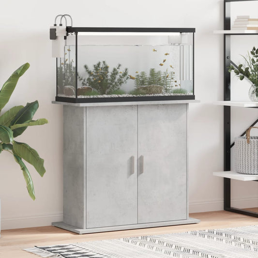 Aquariumstandaard 81x36x73 cm bewerkt hout betongrijs Aquariummeubels | Creëer jouw Trendy Thuis | Gratis bezorgd & Retour | Trendy.nl