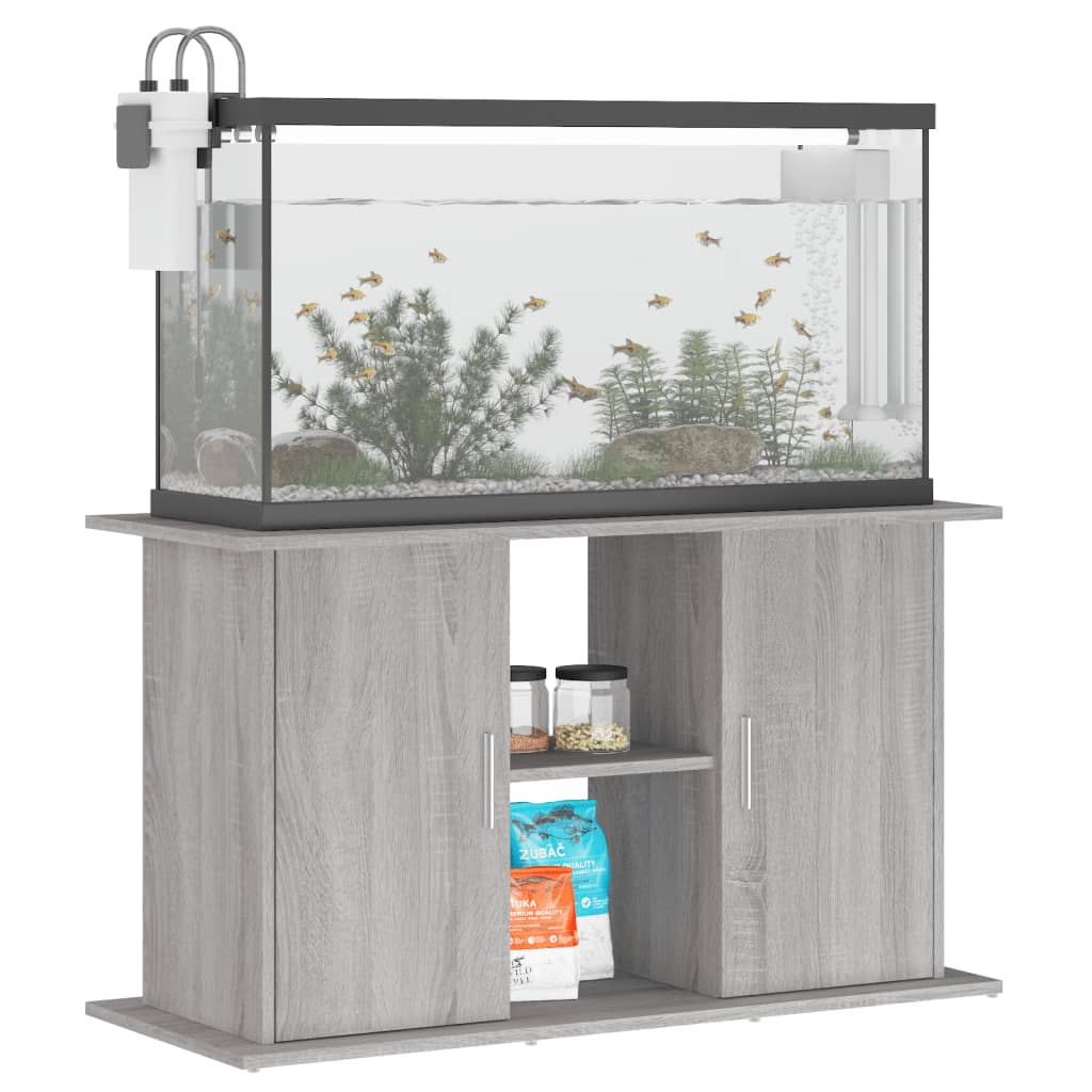 Aquariumstandaard 101x41x58 cm bewerkt hout grijs sonoma eiken Aquariummeubels | Creëer jouw Trendy Thuis | Gratis bezorgd & Retour | Trendy.nl