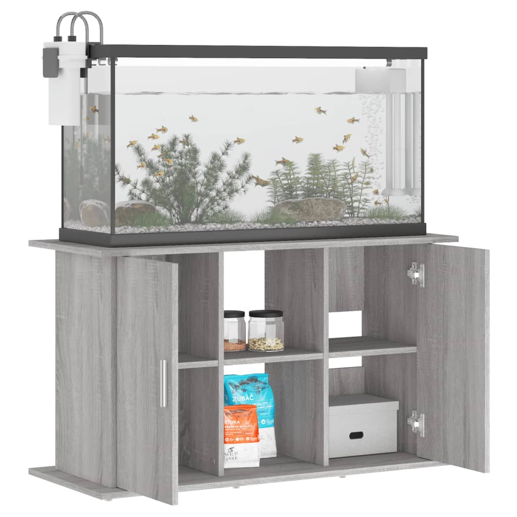 Aquariumstandaard 101x41x58 cm bewerkt hout grijs sonoma eiken Aquariummeubels | Creëer jouw Trendy Thuis | Gratis bezorgd & Retour | Trendy.nl