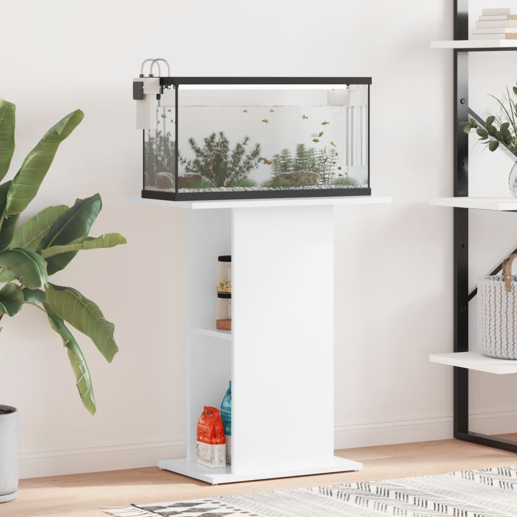 Aquariumstandaard 60,5x36x72,5 cm bewerkt hout hoogglans wit Aquariummeubels | Creëer jouw Trendy Thuis | Gratis bezorgd & Retour | Trendy.nl