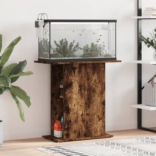 Aquariumstandaard 75x36x72,5 cm bewerkt hout gerookt eiken Aquariummeubels | Creëer jouw Trendy Thuis | Gratis bezorgd & Retour | Trendy.nl