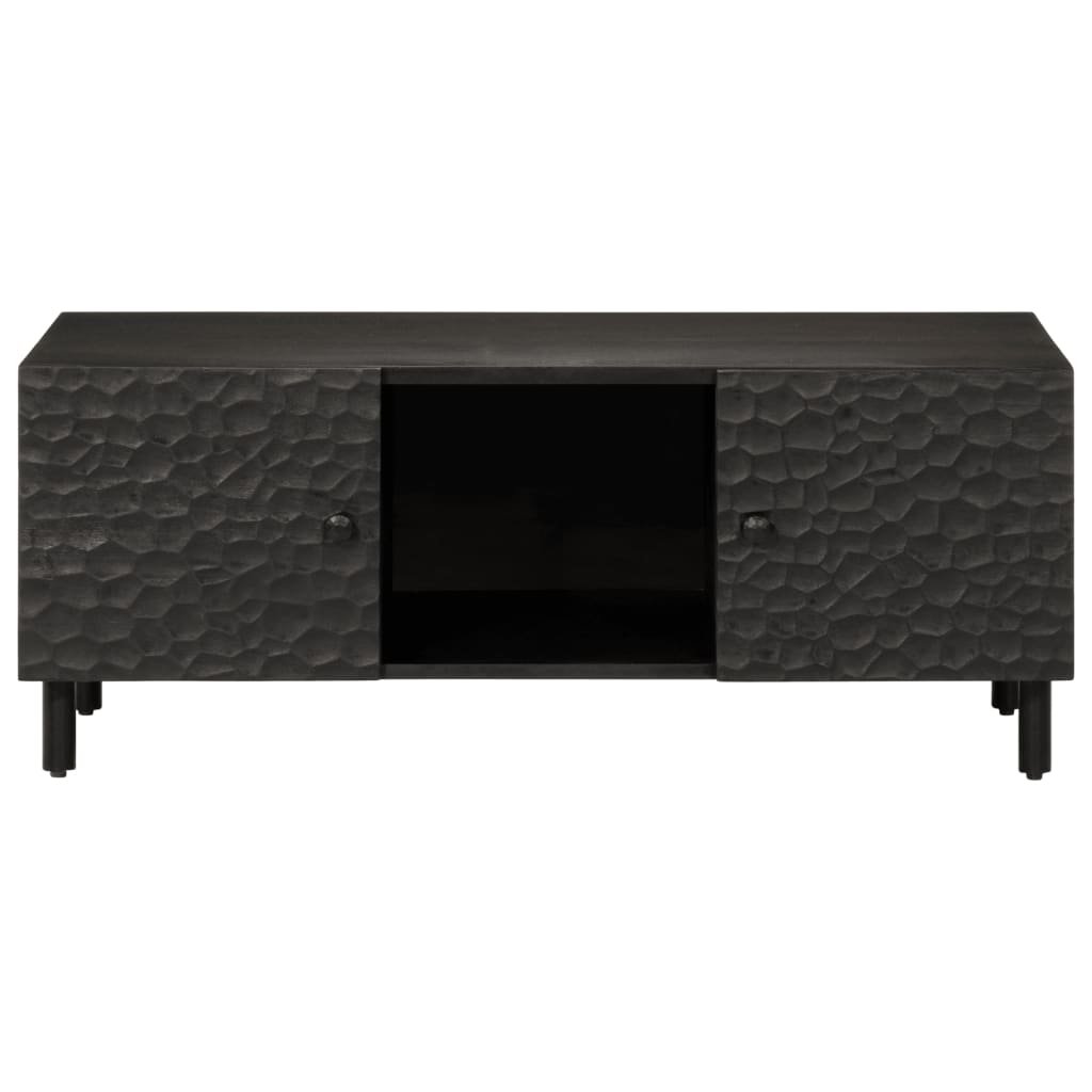 Salontafel 100x54x40 cm massief mangohout zwart Salontafels | Creëer jouw Trendy Thuis | Gratis bezorgd & Retour | Trendy.nl