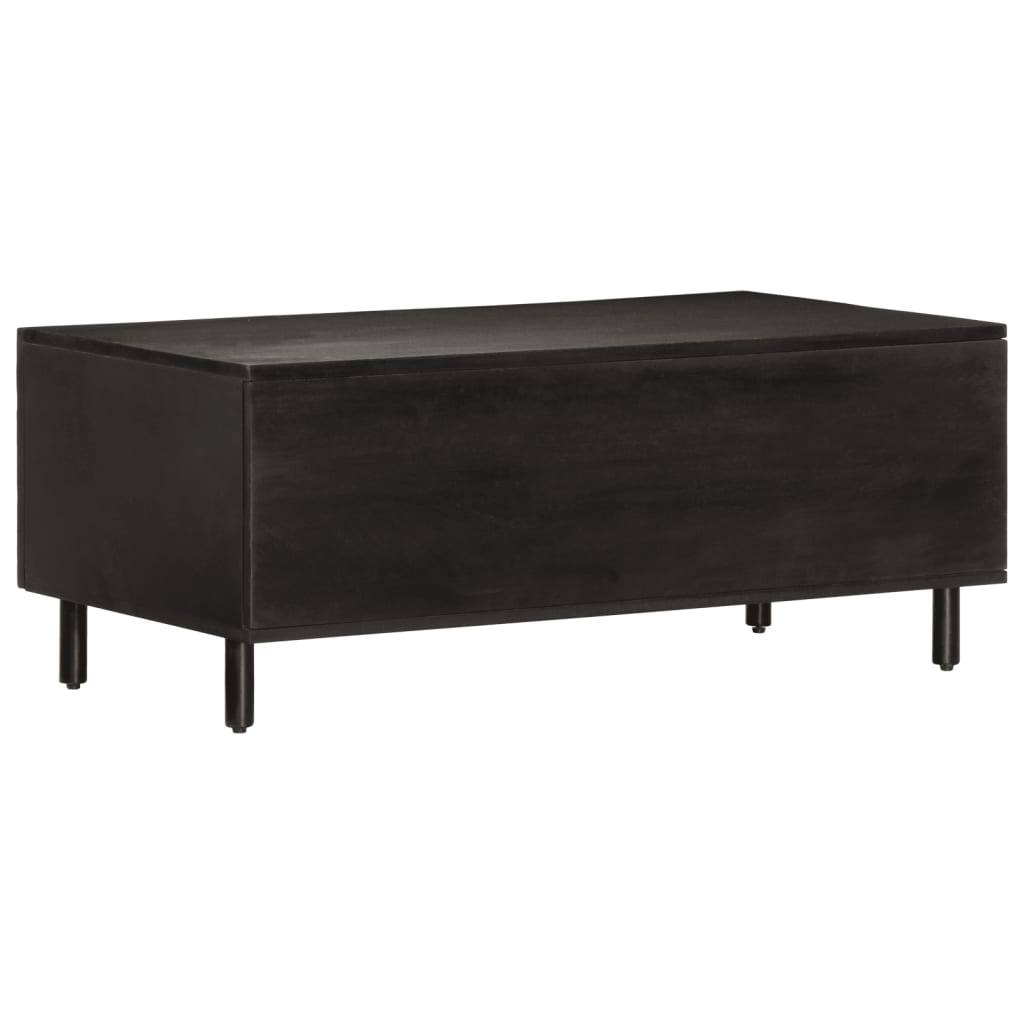 Salontafel 100x54x40 cm massief mangohout zwart Salontafels | Creëer jouw Trendy Thuis | Gratis bezorgd & Retour | Trendy.nl