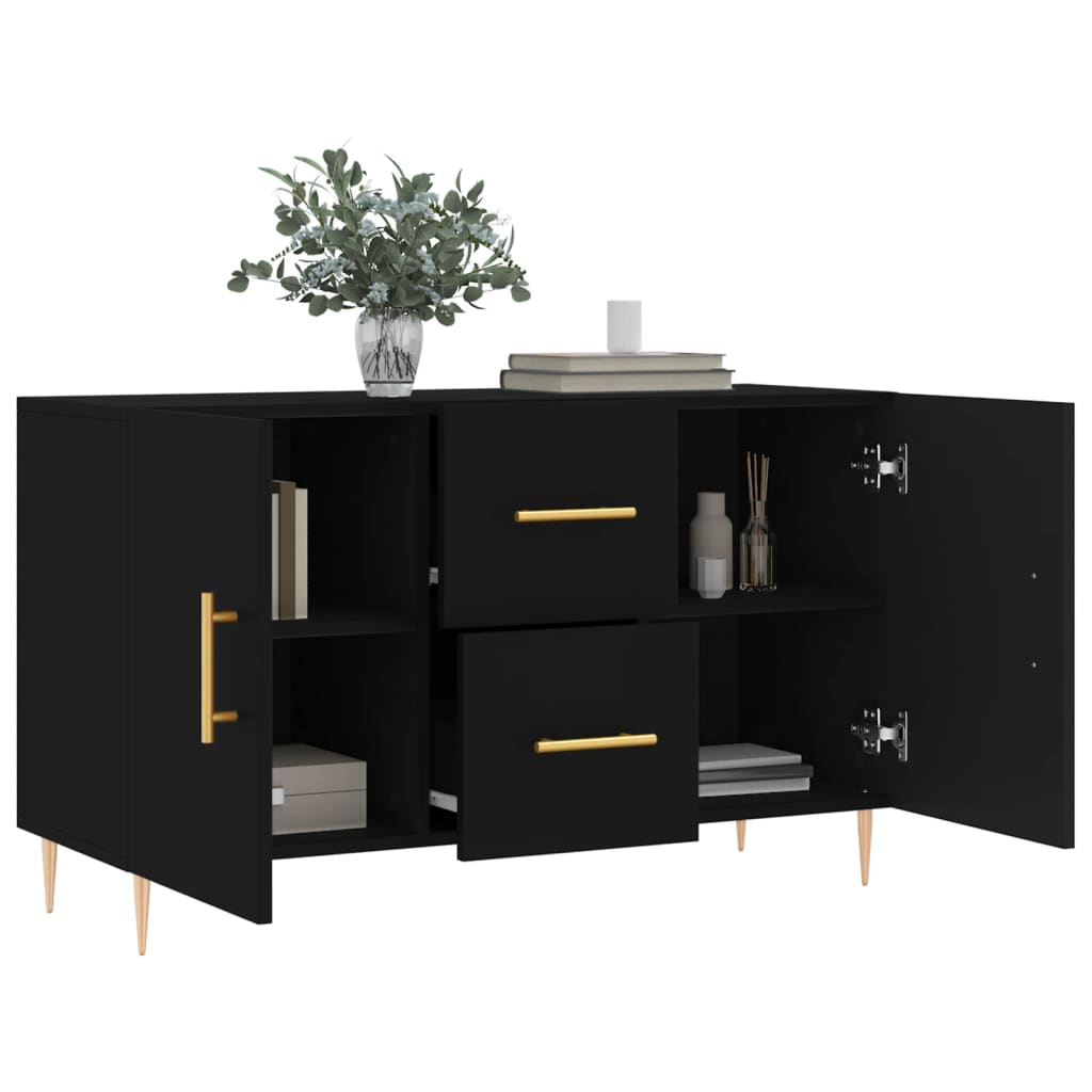 Dressoir 100x36x60 cm bewerkt hout zwart Dressoirs & buffetkasten | Creëer jouw Trendy Thuis | Gratis bezorgd & Retour | Trendy.nl