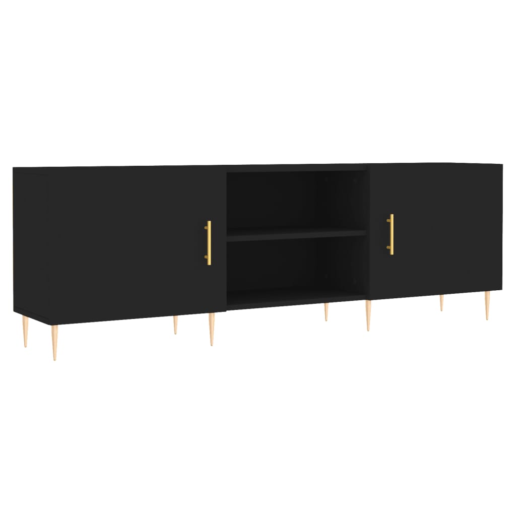 Tv-meubel 150x30x50 cm bewerkt hout zwart Tv-meubels | Creëer jouw Trendy Thuis | Gratis bezorgd & Retour | Trendy.nl