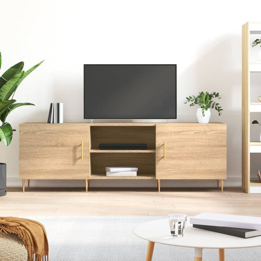 Tv-meubel 150x30x50 cm bewerkt hout sonoma eikenkleurig Tv-meubels | Creëer jouw Trendy Thuis | Gratis bezorgd & Retour | Trendy.nl