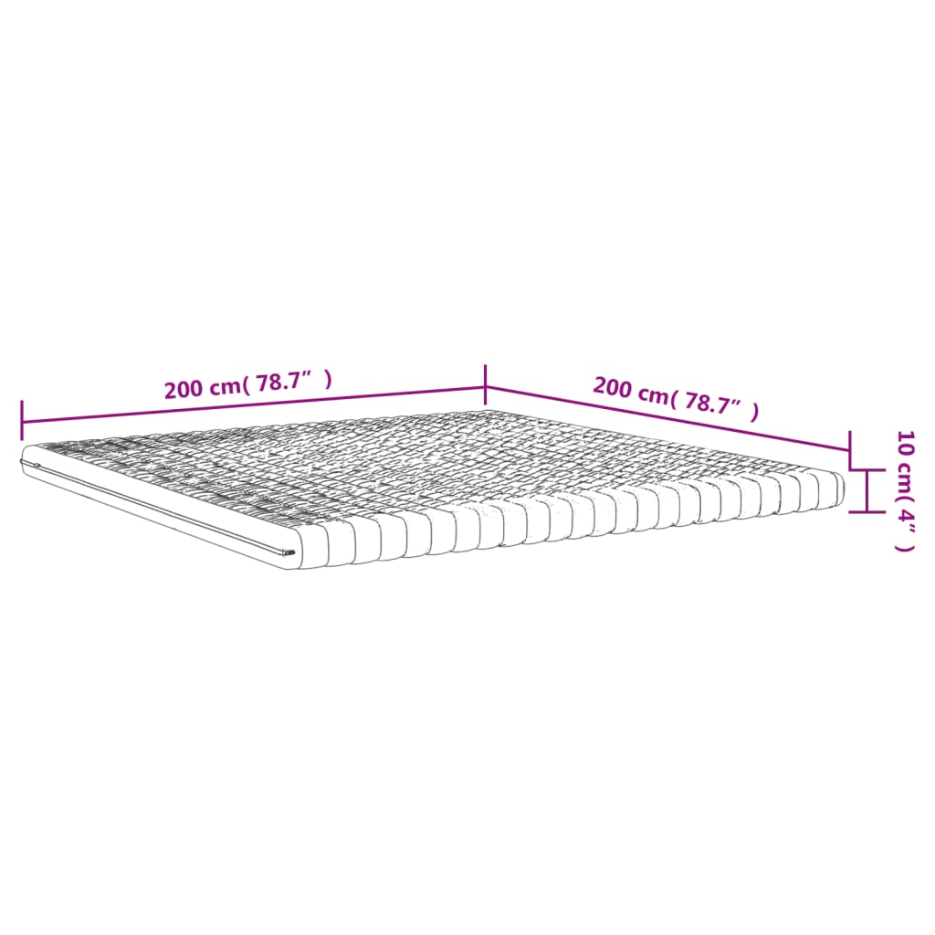 Schuimmatras 7 zones hardheid 20 ILD 200x200 cm wit Matrassen | Creëer jouw Trendy Thuis | Gratis bezorgd & Retour | Trendy.nl