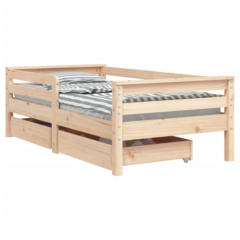 Kinderbedframe met lades 70x140 cm massief grenenhout Peuter- & kinderbedden | Creëer jouw Trendy Thuis | Gratis bezorgd & Retour | Trendy.nl