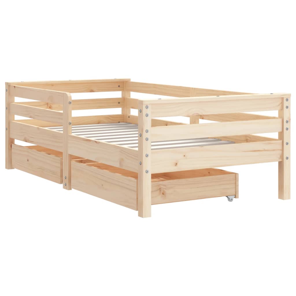 Kinderbedframe met lades 70x140 cm massief grenenhout Peuter- & kinderbedden | Creëer jouw Trendy Thuis | Gratis bezorgd & Retour | Trendy.nl