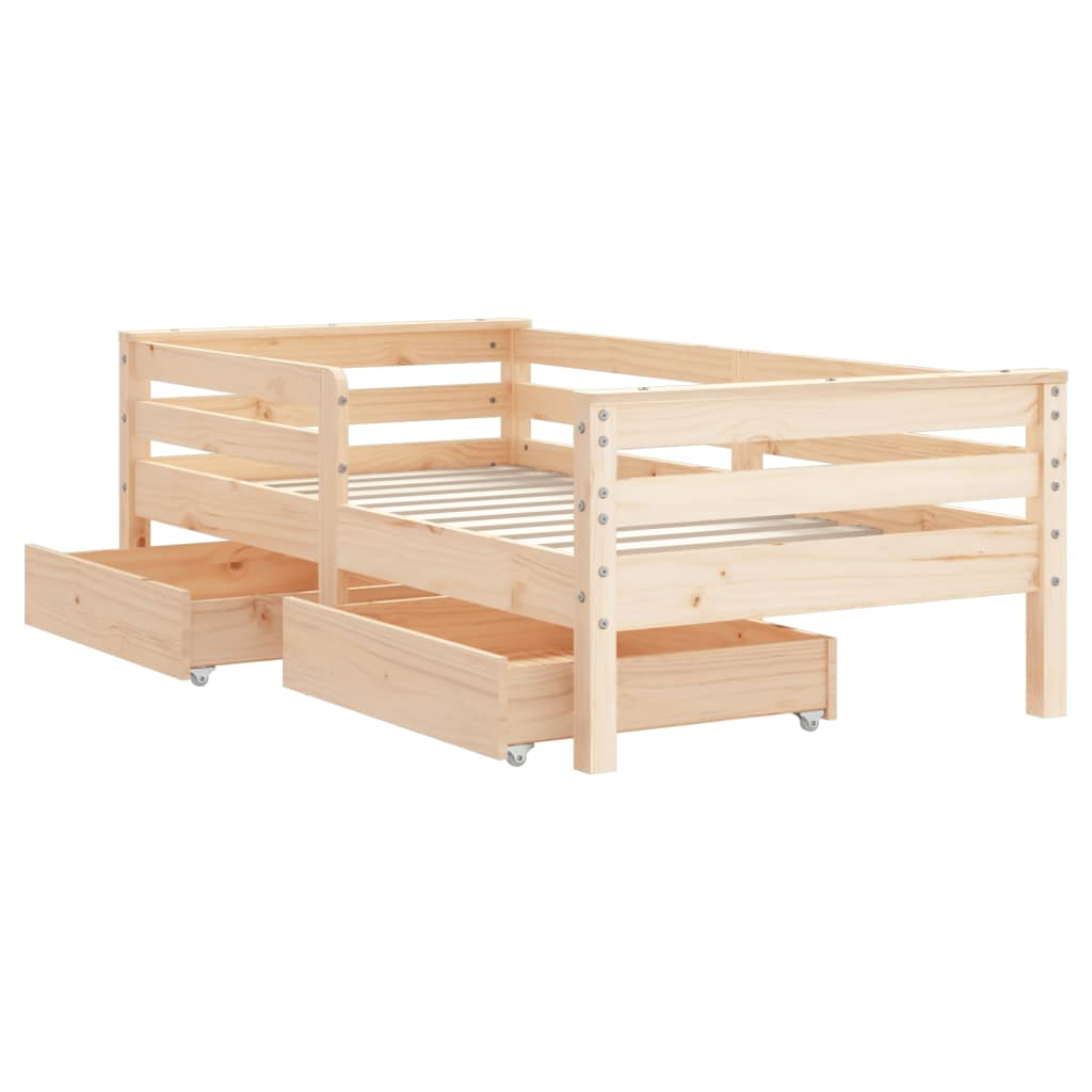 Kinderbedframe met lades 70x140 cm massief grenenhout Peuter- & kinderbedden | Creëer jouw Trendy Thuis | Gratis bezorgd & Retour | Trendy.nl