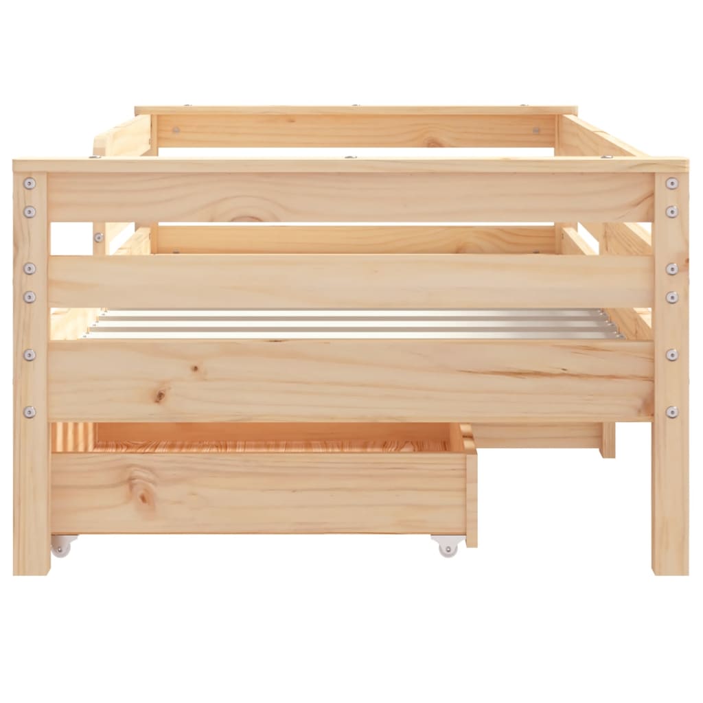 Kinderbedframe met lades 70x140 cm massief grenenhout Peuter- & kinderbedden | Creëer jouw Trendy Thuis | Gratis bezorgd & Retour | Trendy.nl