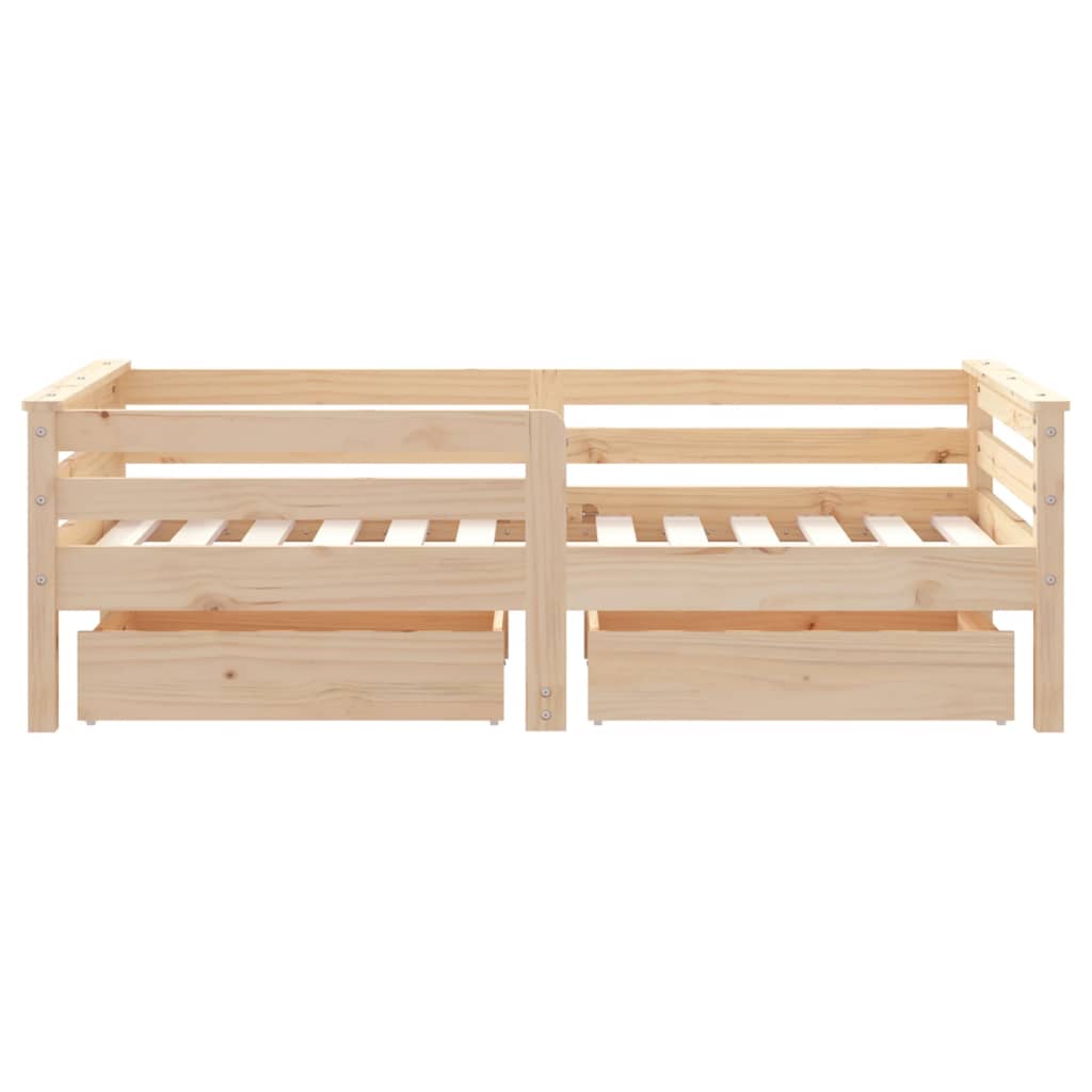 Kinderbedframe met lades 70x140 cm massief grenenhout Peuter- & kinderbedden | Creëer jouw Trendy Thuis | Gratis bezorgd & Retour | Trendy.nl