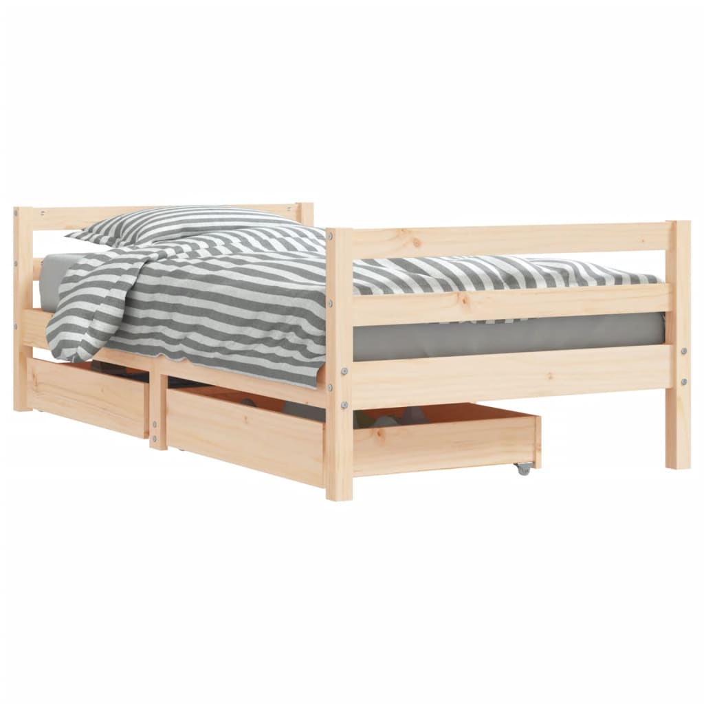 Kinderbedframe met lades 80x160 cm massief grenenhout Peuter- & kinderbedden | Creëer jouw Trendy Thuis | Gratis bezorgd & Retour | Trendy.nl