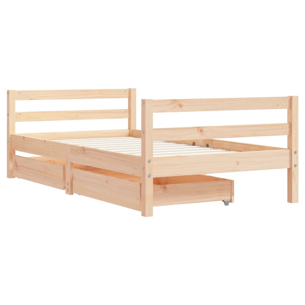 Kinderbedframe met lades 80x160 cm massief grenenhout Peuter- & kinderbedden | Creëer jouw Trendy Thuis | Gratis bezorgd & Retour | Trendy.nl