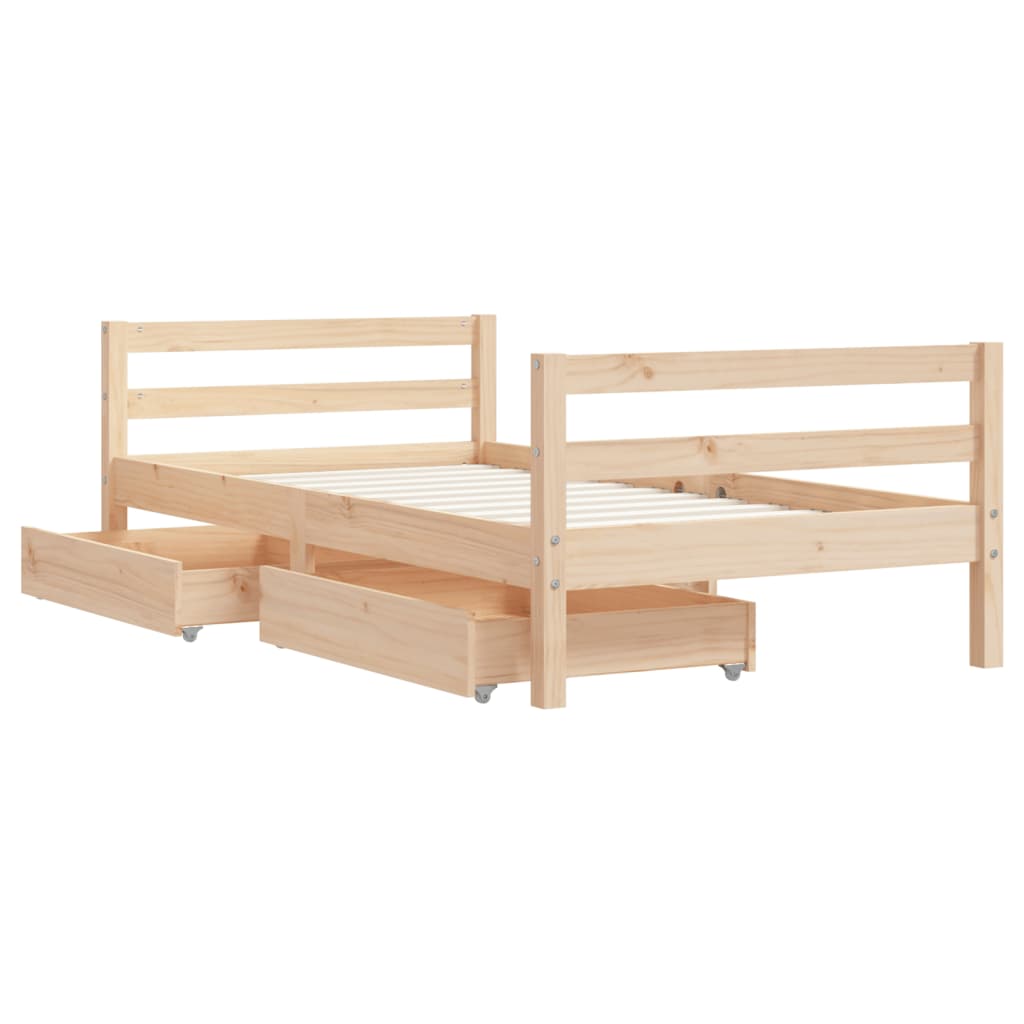 Kinderbedframe met lades 80x160 cm massief grenenhout Peuter- & kinderbedden | Creëer jouw Trendy Thuis | Gratis bezorgd & Retour | Trendy.nl