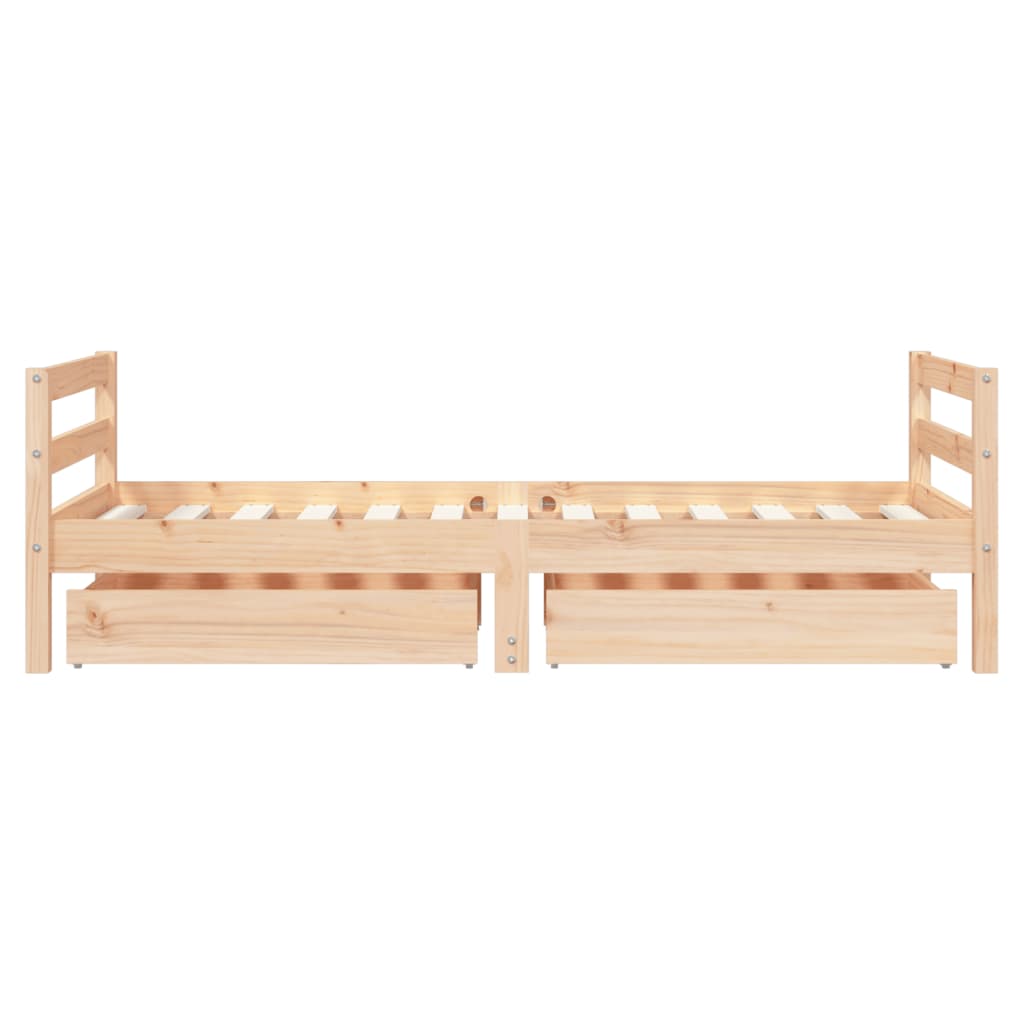 Kinderbedframe met lades 80x160 cm massief grenenhout Peuter- & kinderbedden | Creëer jouw Trendy Thuis | Gratis bezorgd & Retour | Trendy.nl