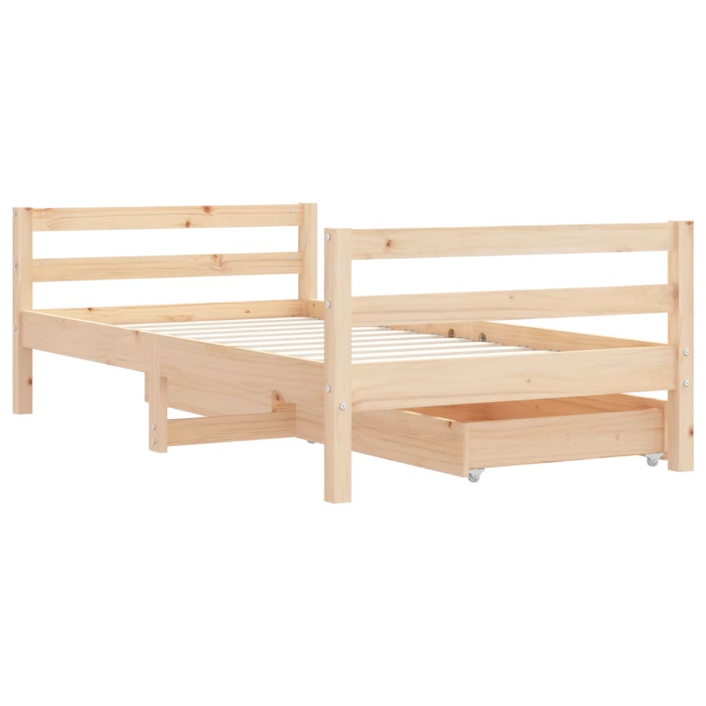 Kinderbedframe met lades 80x160 cm massief grenenhout Peuter- & kinderbedden | Creëer jouw Trendy Thuis | Gratis bezorgd & Retour | Trendy.nl