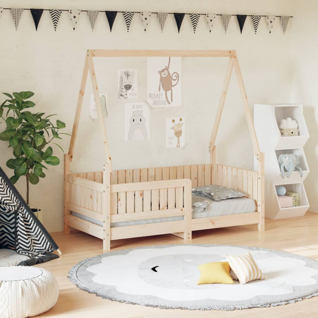 Kinderbedframe 70x140 cm massief grenenhout Peuter- & kinderbedden | Creëer jouw Trendy Thuis | Gratis bezorgd & Retour | Trendy.nl