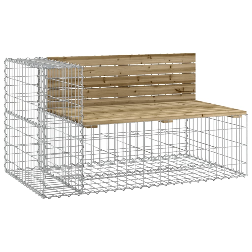 Tuinbank schanskorfontwerp 122x71x65,5 cm geïmpregneerd hout Tuinbanken | Creëer jouw Trendy Thuis | Gratis bezorgd & Retour | Trendy.nl