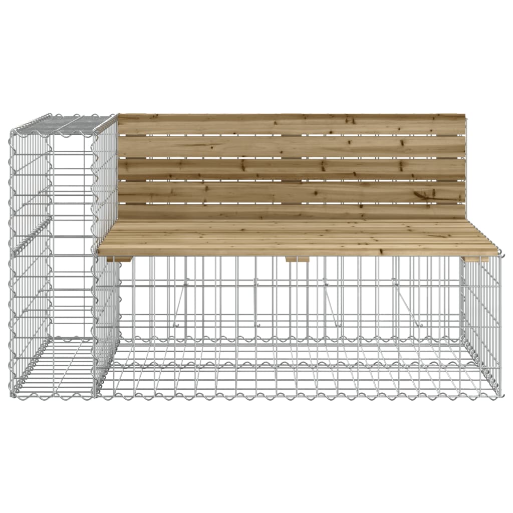 Tuinbank schanskorfontwerp 122x71x65,5 cm geïmpregneerd hout Tuinbanken | Creëer jouw Trendy Thuis | Gratis bezorgd & Retour | Trendy.nl